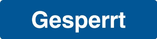 Schwimmbadschild "Gesperrt" aus Kunststoff, 15 x 60 cm von MAX Systems
