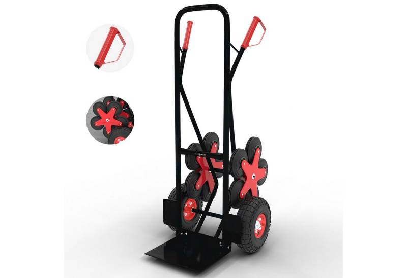 MAXCRAFT Sackkarre Treppenkarre bis 200 kg - 12 Räder in Schwarz von MAXCRAFT