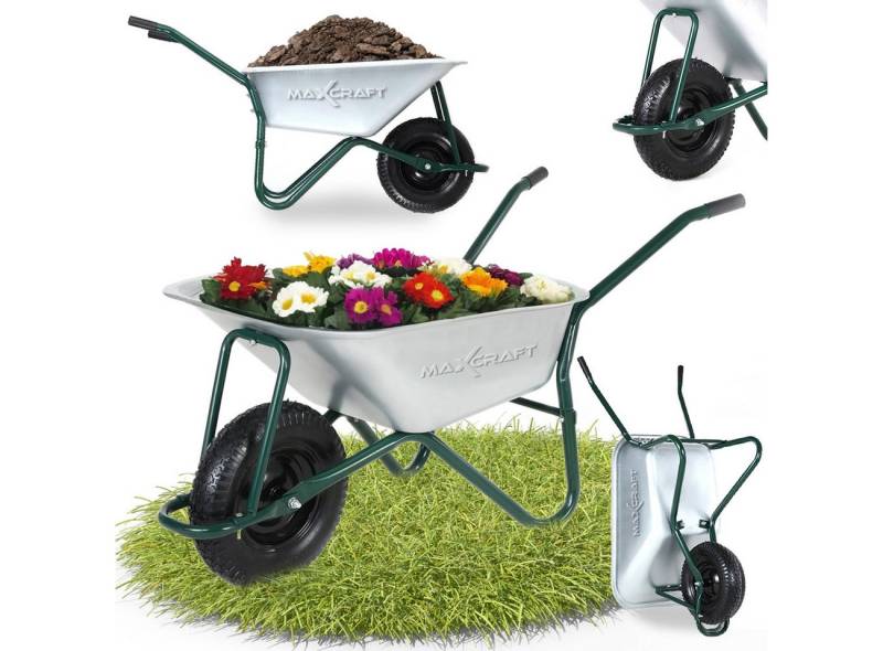 MAXCRAFT Schubkarre Bauschubkarre Luftbereifung 250 kg 100 L in Grün MAXCRAFT Schubkarre Bauschubkarre Luftbereifung 250 kg 100 L in Grün von MAXCRAFT