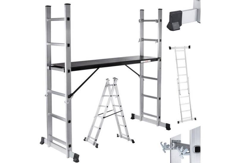 MAXCRAFT Vielzweckleiter Mobile Aluminium Arbeitsbühne / Multifunktionsgerüst von MAXCRAFT