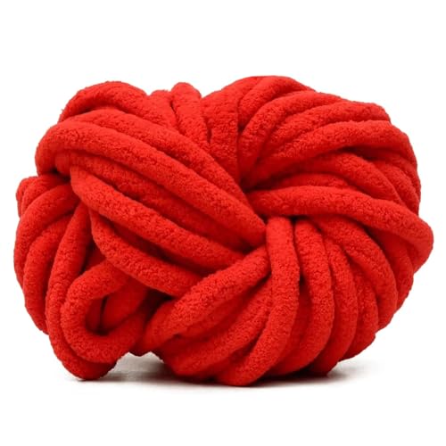 Maxee Dicke Wolle Garn 250g, Sperrige Armstricken Wolle, Soft Arm Knitting, XXL Grobstrick Weiches Wollgarn, zum Häkeln für Decke, Perfekt zum Weben von Haustier Nest, Decken, Zierkissen-17 Großes Rot von Maxee