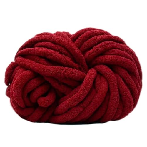 Maxee Dicke Wolle Garn 250g, Sperrige Armstricken Wolle, Soft Arm Knitting, XXL Grobstrick Weiches Wollgarn, zum Häkeln für Decke, Perfekt zum Weben von Haustier Nest, Decken, Zierkissen-Weinrot von Maxee