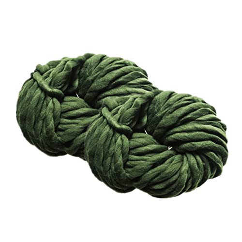 Maxee Sperrige Armstricken Wolle 500g (2 * 250 g), Roving Garn zum Handstricken Häkeln, Grobe Isländische Wolle, Grobstrick Weiches Wollgarn, Dicke Wolle Garn für Decke Stricken - (27 Armeegrün) von Maxee