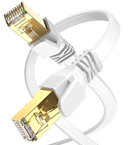 MAXGROUP Cat 8 LAN Kabel 0.5m,40Gbps 2000MHz Netzwerkkabel S/FTP Ethernet HochgeschwindigkeitsGigabit RJ45 Lylon, Geflochtener Patchkabel mit Vergoldung für PS5 PS4 Router Modem TV Switch Laptop von MAXGROUP
