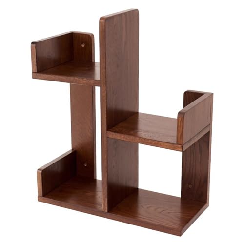 MAXHID Freistehendes Kleines Schreibtisch-Bücherregal, Schreibtischregal-Organizer, Aufbewahrungsregal Für Büro, Wohnheim, Zuhause, Braun MAXHID Freistehendes Kleines Schreibtisch-Bücherregal, Schreibtischregal-Organizer, Aufbewahrungsregal Für Büro, Wohnheim, Zuhause, Braun von MAXHID