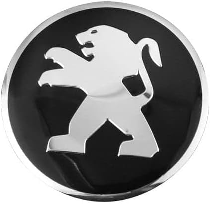 MAXIAOMA 4 Stück Radnabenkappen für Peugeot 206 307 308 3008 207 208 407 508 2008 5008 107 56mm, Auto Nabendeckel Aufkleber Radnabenabdeckung-Logo Zentrum von-Rad Label Aufkleber von MAXIAOMA