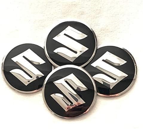 MAXIAOMA 4 Stück Radnabenkappen für Suzuki 56mm, Auto Nabendeckel Aufkleber Radnabenabdeckung-Logo Zentrum von-Rad Label Aufkleber von MAXIAOMA