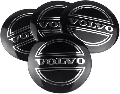 MAXIAOMA 4 Stück Radnabenkappen für Volvo 56mm, Auto Nabendeckel Aufkleber Radnabenabdeckung-Logo Zentrum von-Rad Label Aufkleber von MAXIAOMA