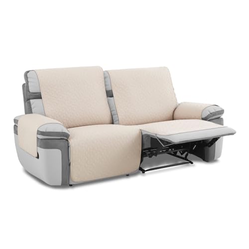 MAXIFUNDAS FUNDAS DE SOFA & CHAISE LONGUE Sofaüberwurf für 2-Sitzer, Slam, Beige, flüssigkeitsabweisend, mit Rutschfester Rückseite. von MAXIFUNDAS FUNDAS DE SOFA & CHAISE LONGUE