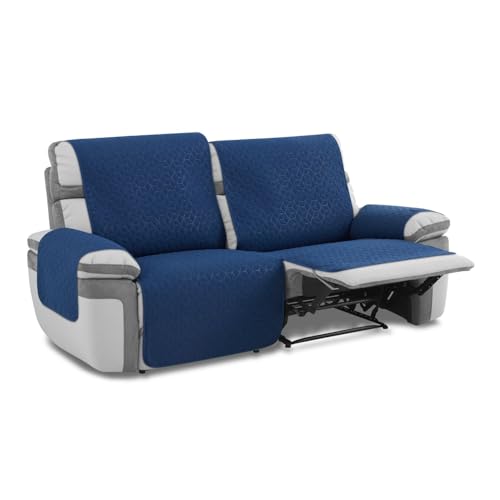 MAXIFUNDAS FUNDAS DE SOFA & CHAISE LONGUE Maxifundes Sofabezug, gepolstert, 2-Sitzer, Slam, Blau, flüssigkeitsabweisend, mit Rutschfester Rückseite. von MAXIFUNDAS FUNDAS DE SOFA & CHAISE LONGUE