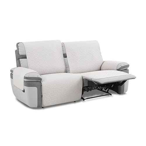 MAXIFUNDAS FUNDAS DE SOFA & CHAISE LONGUE Maxifundes Sofabezug, gepolstert, 2-Sitzer, Slam, Elfenbein, flüssigkeitsabweisend, mit Rutschfester Rückseite. von MAXIFUNDAS FUNDAS DE SOFA & CHAISE LONGUE