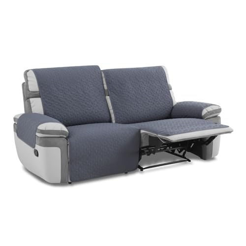 Maxifundas-Sofabezug, gesteppt, für 2-Sitzer, Slam, grau, flüssigkeitsabweisend und mit Rutschfester Rückseite. von MAXIFUNDAS FUNDAS DE SOFA & CHAISE LONGUE