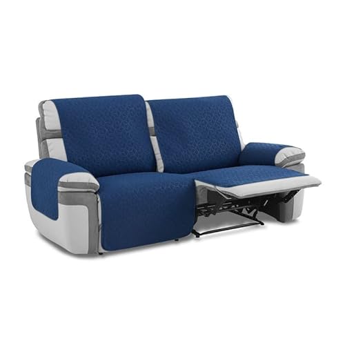 MAXIFUNDAS FUNDAS DE SOFA & CHAISE LONGUE Maxifundes Sofabezug, gepolstert, 3-Sitzer, Slam, Blau, flüssigkeitsabweisend, mit Rutschfester Rückseite. von MAXIFUNDAS FUNDAS DE SOFA & CHAISE LONGUE