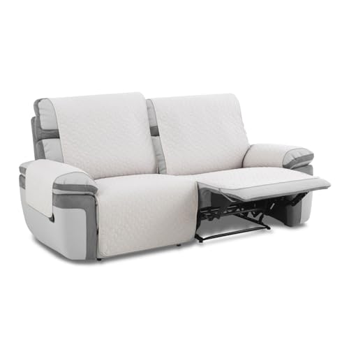 Maxifundas-Sofabezug, gesteppt, für 3-Sitzer, Slam, elfenbeinfarben, flüssigkeitsabweisend und mit Rutschfester Rückseite. von MAXIFUNDAS FUNDAS DE SOFA & CHAISE LONGUE