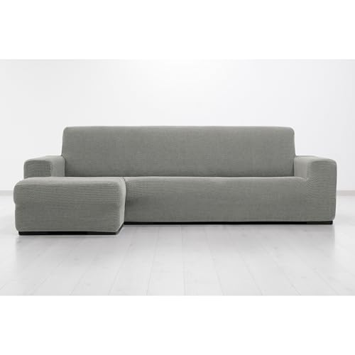 MAXIFUNDAS FUNDAS DE SOFA & CHAISE LONGUE. Bezug für Chaiselongue, sehr elastisch, Relief, kurzes Eckteil Links (Vorderseite), Hellgrau. von MAXIFUNDAS FUNDAS DE SOFA & CHAISE LONGUE