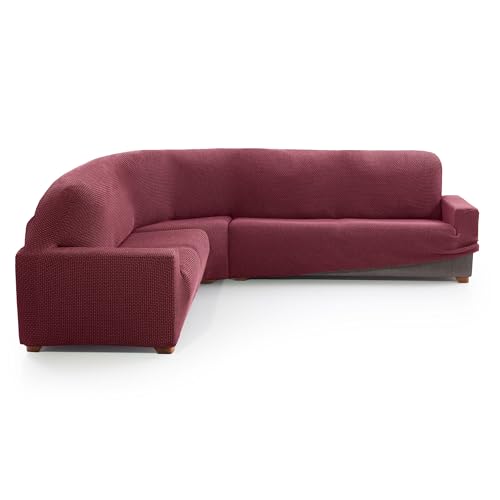 MAXIFUNDAS FUNDAS DE SOFA & CHAISE LONGUE. Sofaüberwurf für Ecksofa, Relive, Farbe: Fuchsia, dunkel, sehr elastischer Schonbezug für Ecksofas. von MAXIFUNDAS FUNDAS DE SOFA & CHAISE LONGUE