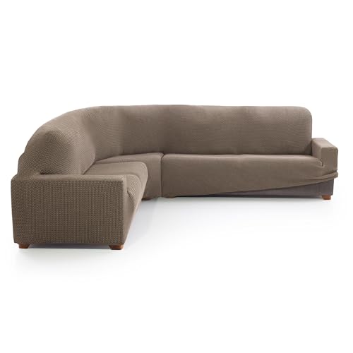 MAXIFUNDAS FUNDAS DE SOFA & CHAISE LONGUE. Sofaüberwurf für Ecksofa, Relive, Farbe: Leinen, sehr elastisch, für Ecksofas. von MAXIFUNDAS FUNDAS DE SOFA & CHAISE LONGUE
