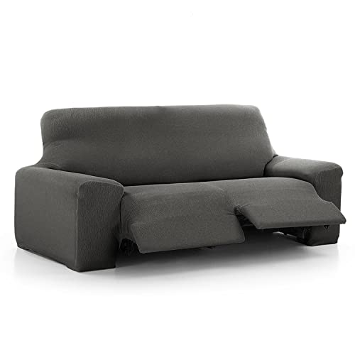 Maxifundas Relax-Sofabezug, 3-Sitzer, mit 2 Füßen, Vega, Anthrazit, verstellbar, einfach anzubringen und zu waschen von MAXIFUNDAS FUNDAS DE SOFA & CHAISE LONGUE