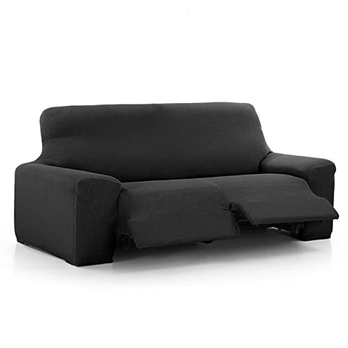 Maxifundas Relax-Sofabezug, 3-Sitzer, mit 2 Füßen, Vega, Schwarz, verstellbar, einfach anzubringen und zu waschen von MAXIFUNDAS FUNDAS DE SOFA & CHAISE LONGUE