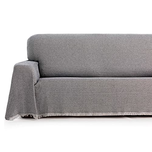 Maxfundas Tagesdecke Plaid 230 x 260 cm, geeignet für Sofa oder Bett, Grau – Mehrzweck-Tagesdecke, extra weich und bequem, Überwurf für Sofa oder Bett, Modell Zen von MAXIFUNDAS FUNDAS DE SOFA & CHAISE LONGUE