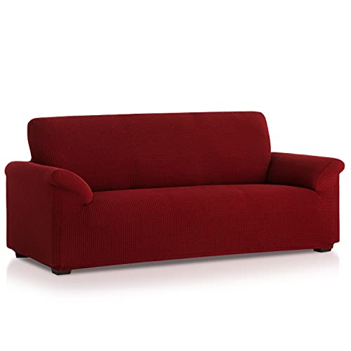 Maxi-Sofabezug Belfast 3-Sitzer, Rot, anpassbar an verschiedene Formen und Stilen von MAXIFUNDAS FUNDAS DE SOFA & CHAISE LONGUE