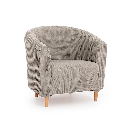 Maxifundas | Multielastischer Sesselbezug Belfast Farbe Hellgrau – Sesselbezug Typ Cabriolet – elastischer Sesselbezug mit 3 Schaumstoffen für eine genauere Passform – Sesselbezug oder Sessel von MAXIFUNDAS FUNDAS DE SOFA & CHAISE LONGUE