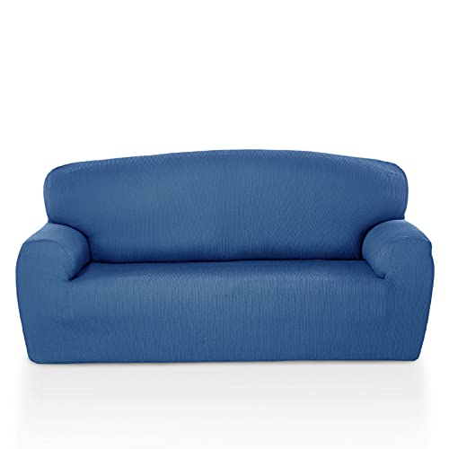 Maxifundas - Elastischer Sofabezug Strada 2-Sitzer, Blau von MAXIFUNDAS FUNDAS DE SOFA & CHAISE LONGUE
