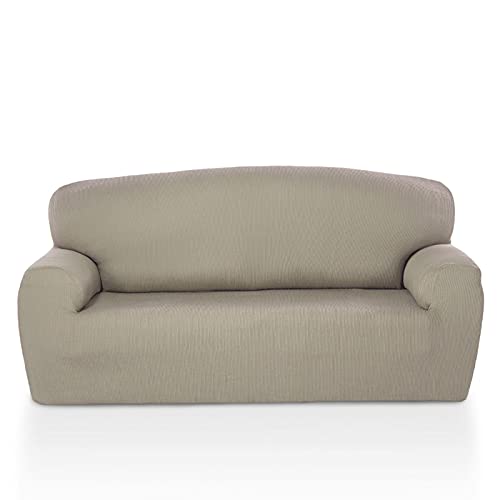 Maxifundas - Elastischer Sofabezug Strada 4-Sitzer Beige von MAXIFUNDAS FUNDAS DE SOFA & CHAISE LONGUE