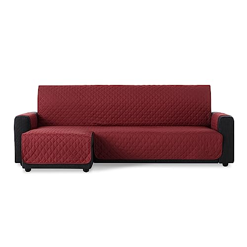 Maxifundas - Sofabezug für Chaiselongue, gepolstert, Eckteil Links, 200 cm, extra weich, rot, Sofabezug mit Rückbändern, Bezug für Chaiselongue, Modell Maui von MAXIFUNDAS FUNDAS DE SOFA & CHAISE LONGUE