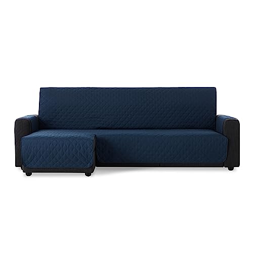 Maxifundas - Sofabezug für Chaiselongue, gepolstert, Eckteil Links, 280 cm, extra weich, Blau, Sofabezug mit Bändern auf der Rückseite, für Chaiselongue, Modell Maui von MAXIFUNDAS FUNDAS DE SOFA & CHAISE LONGUE