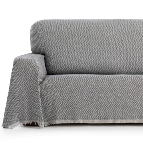 Maxifundes | Überwurf für Sofa oder Bett, 180 x 260 cm, grau – Mehrzweck-Tagesdecke, extra weich und bequem – Überwurf, Sofa oder Bett, Modell Zen von MAXIFUNDAS FUNDAS DE SOFA & CHAISE LONGUE