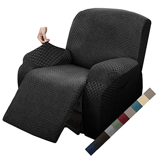MAXIJIN Bezug für 1-Sitzer-Liegesofa, Stretch Sofaschutz, Schonbezüge, Sesselbezug (Schwarz) von MAXIJIN
