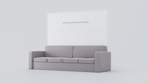 MAXIMAHOUSE Schrankbett horizontale mit Sofa, Invento LED 160H mit Lattenrost aus Holz, Wandklappbett 160x200 Erwachsene, modern Concept und Design, stabil,praktisch von MAXIMAHOUSE