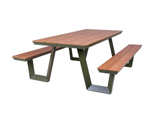 MAXIMAVIDA Aluminium Picknicktisch Bermuda 200 cm olivgrün MAXIMAVIDA Aluminium Picknicktisch Bermuda 200 cm olivgrün von MAXIMAVIDA
