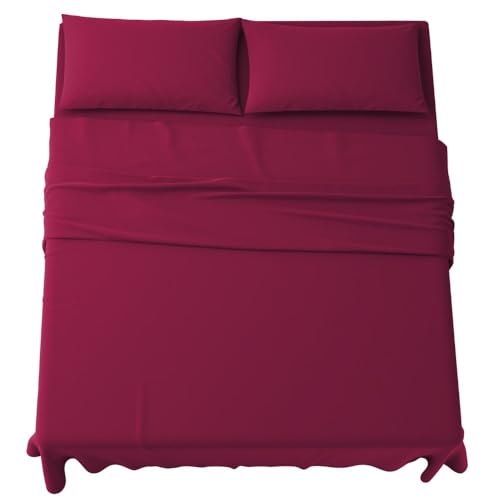 MAXIME MAISON - Bettlaken Set Mikrofaser (3 Teilige) 1 Spannbettlaken 130x200cm, 1 Bettlaken 180x285cm und 1 Kissenbezüge 52x82cm von MAXIME MAISON
