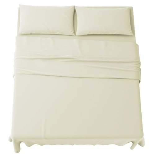 MAXIME MAISON - Bettlaken Set Mikrofaser (3 Teilige) 1 Spannbettlaken 90x200cm, 1 Bettlaken 150x285cm und 1 Kissenbezüge 52x82cm von MAXIME MAISON
