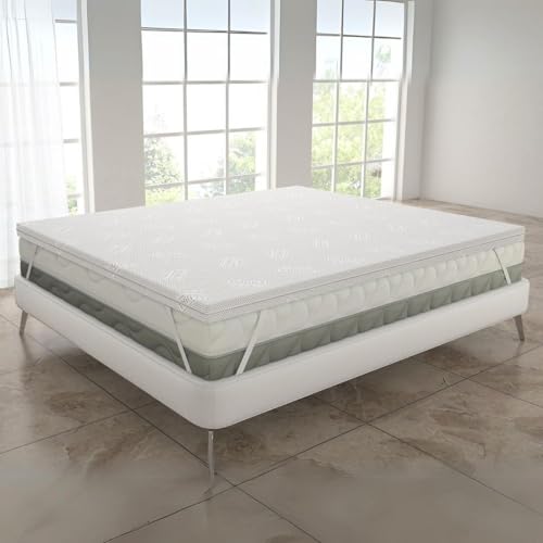 MAXIME MAISON – Topper 180x200cm, Matratzentopper 180x200cm, Memory-Schaum, Matratzenauflage Matratze 180x200 Made in Italy – Aus dem Herzen Italiens in Ihr Bett: der Topper der Süße Träume Verspricht von MAXIME MAISON