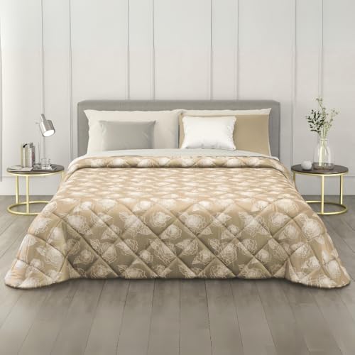 MAXIME MAISON - Winterdecke 220x265 cm, Warme Tagesdecke für Herbst und Winter (300 gr/mq) aus Jacquard-Satin, Steppdecke für Einzelbett Made in Italy von MAXIME MAISON