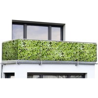 Balkonsichtschutz mit Efeu-Muster, 5 m x 85 cm von MAXIMEX