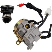 Maxpeedingrods - 19mm Vergaser Mit E-Choke + Ansaugstutzen for for rex rs 400 450 50cc 60cc GY6 Maxpeedingrods - 19mm Vergaser Mit E-Choke + Ansaugstutzen for for rex rs 400 450 50cc 60cc GY6 von MAXPEEDINGRODS