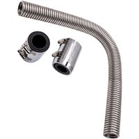 24 Zoll Edelstahl Chrom Kühler Flexibles Kühlwasserschlauch-Kit mit Kappen NEW24'' Edelstahl Kühlerschlauch Kit Für Chevy Ford Für Chrom Radiator von MAXPEEDINGRODS