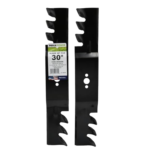 MaxPower 561388XB 2 Kommerzielles Mulchmesser-Set für 76,2 cm ExMark und Toro Rasenmäher, ersetzt OEM-Nummern 116-6358-03, 120-9500-03 von MAXPOWER