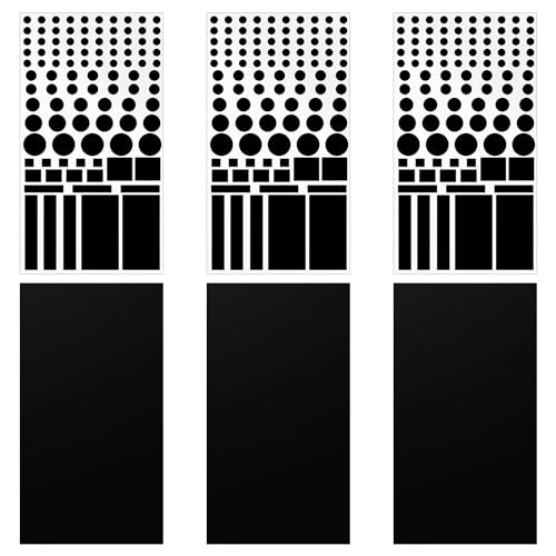 6-Pack Black Blackout Stickers, LED Light Blocker Stickers, LED Blackout Stickers and Light Blocking Stickers, easy to install blackout films, ideal for privacy and light blocking control. von MAXQUU