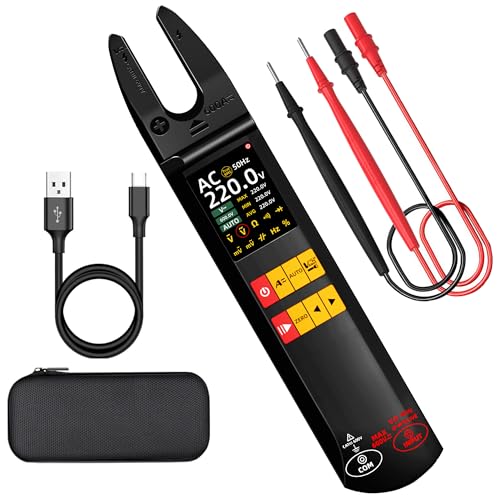 BSIDE DC AC Stromzange 600A Strom Multimeter 6000 Counts Automatische Amperemeter Digital Kapazität Widerstand NCV Live Wire Spannungsprüfer mit data Hold Max/Min/Ave von MAXRIENY