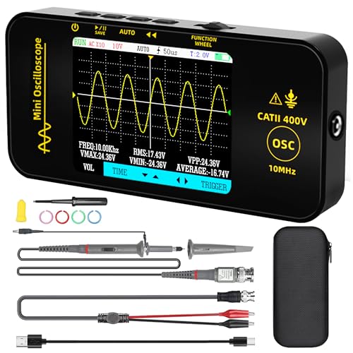 BSIDE Handheld Oszilloskop 3.2'' TFT Display Tragbares Digitale Oszilloskope 10MHz Bandbreite Automotive Oszilloskop 48MSa/s Abtastrate Trigger Funktion Auto/Nomal/Single von MAXRIENY