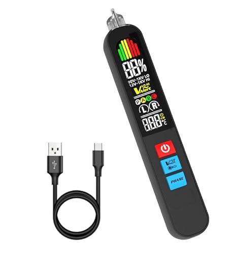 BSIDE Phasenprüfer Drehfeldmessgerät 3 Phasen AV 12~1000V Spannungsprüfer Pen Rotationsanzeige Tester Detektor Meter 3 phasen mit und Summertester zeigt BSIDE Phasenprüfer Drehfeldmessgerät 3 Phasen AV 12~1000V Spannungsprüfer Pen Rotationsanzeige Tester Detektor Meter 3 phasen mit und Summertester zeigt von MAXRIENY
