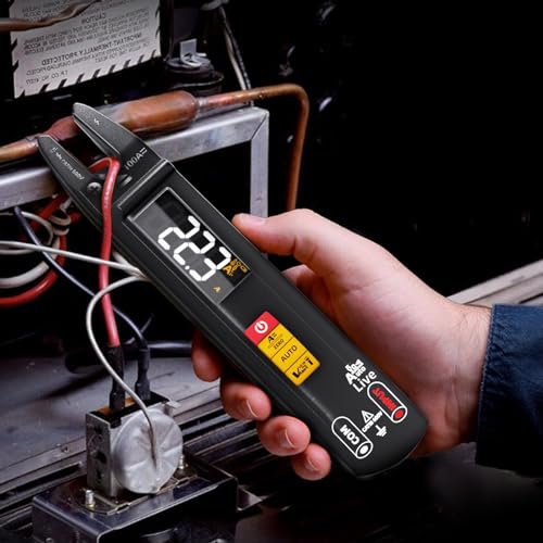 MAXRIENY Stromzange AC DC mit offener Gabel, digitales Multimeter, automatisch, wiederaufladbar, mit Stift, elektrischer Spannungsprüfer, Mini-Tester für Strom, Spannung, Widerstand, Kontinuität von MAXRIENY
