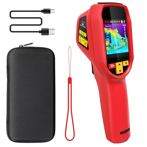 Wärmebildkamera 240×240 Auflösung 15 Farbpaletten Infrarot Wärmekamera -4°F bis 1022°F 25Hz Wiederaufladbare tragbare Wärmebildkamera mit Laserpointer 50°FOV für Hausinspektion HVAC Wärmebildkamera 240×240 Auflösung 15 Farbpaletten Infrarot Wärmekamera -4°F bis 1022°F 25Hz Wiederaufladbare tragbare Wärmebildkamera mit Laserpointer 50°FOV für Hausinspektion HVAC von MAXRIENY