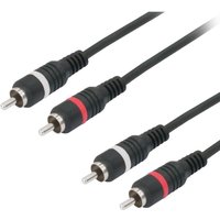 Trade Shop - bipolares rca audio video stereo kabel 2 x rca männlich/männlich 1,5 meter RCA-R02 - von MAXTECH