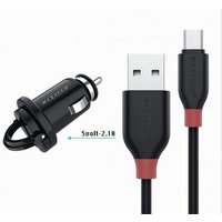 Trade Shop - AUTOLADEGERÄT-SET + MICRO-USB-KABEL 1MT 10WATT MAXTECH MA-S03 - von MAXTECH